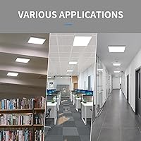 Vista 4 de MW Kit de montaje en superficie de 2 x 2 para panel plano LED, marco de techo de aluminio para 24 x 24 x 3.13 pulgadas, bueno para panel iluminado