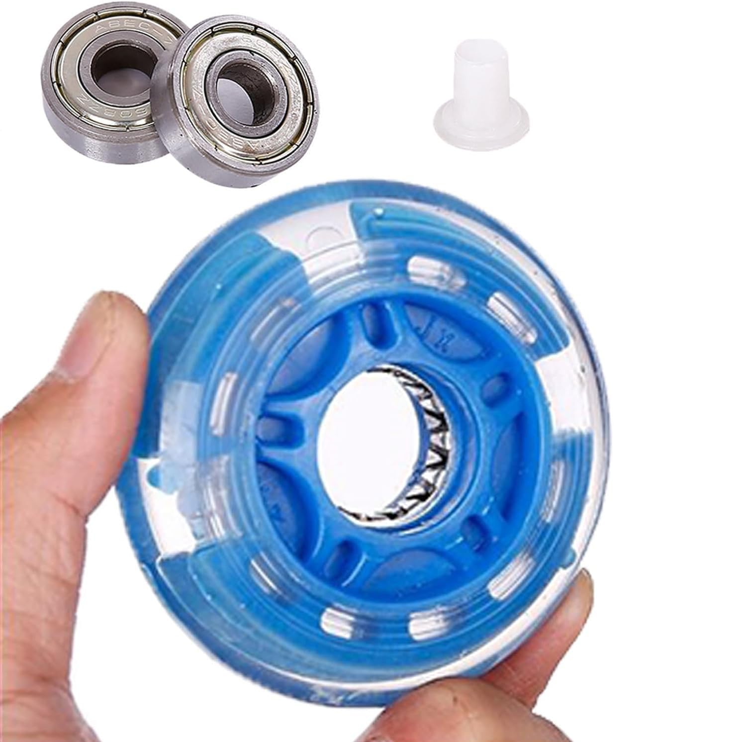 Roues de Patins à Roues alignées 85A 64 mm/68 mm/70 mm Roues de Rechange pour Patins à roulettes avec roulement pour intérieur et extérieur, Lot de 8, Rose, 64 mm