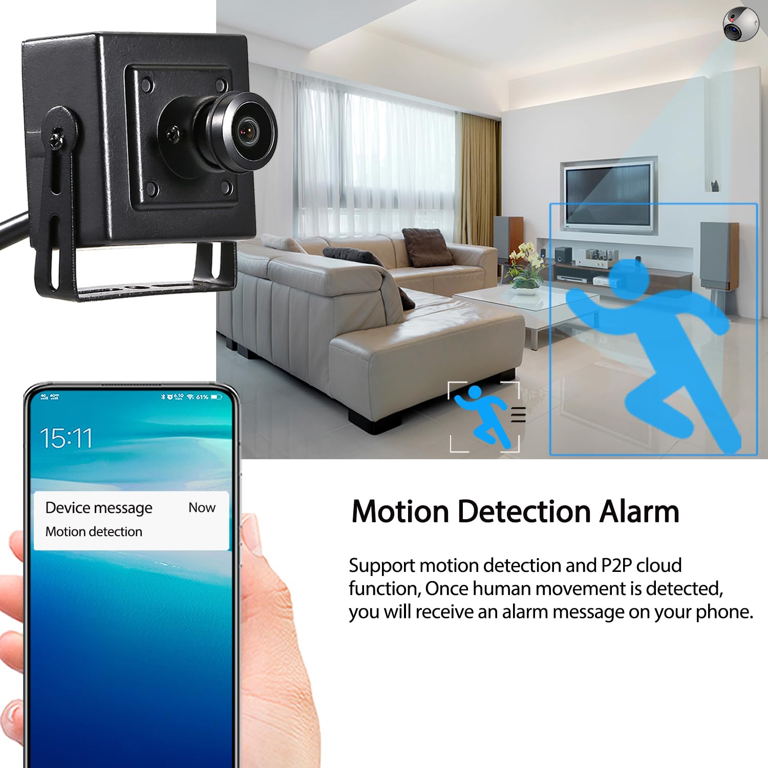 Tseye Caméra Ip 5Mp Poe Pir, Hd 2880X1620P@20Fps, Caméra De Sécurité Poe Avec Vision Nocturne Tseye Caméra Ip 5Mp Poe Pir, Hd 2880X1620P@20Fps, Caméra De Sécurité Poe Avec Vision Nocturne