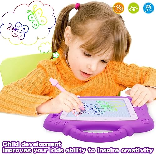 Miniatura 2 de Tablero magnético de dibujo para niños, juguetes de viaje a granel para niños de 3, 4, 5, 6 años, colorido bloc de bocetos a granel para niños y