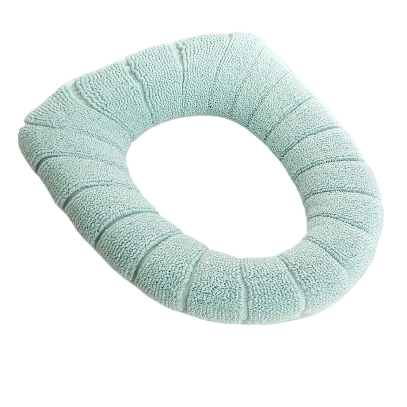 PADGCNOR Soft Toilet Seat Cushion Universal Warm Soft Washable Toilet Seat Cover Mat Lid(Green)