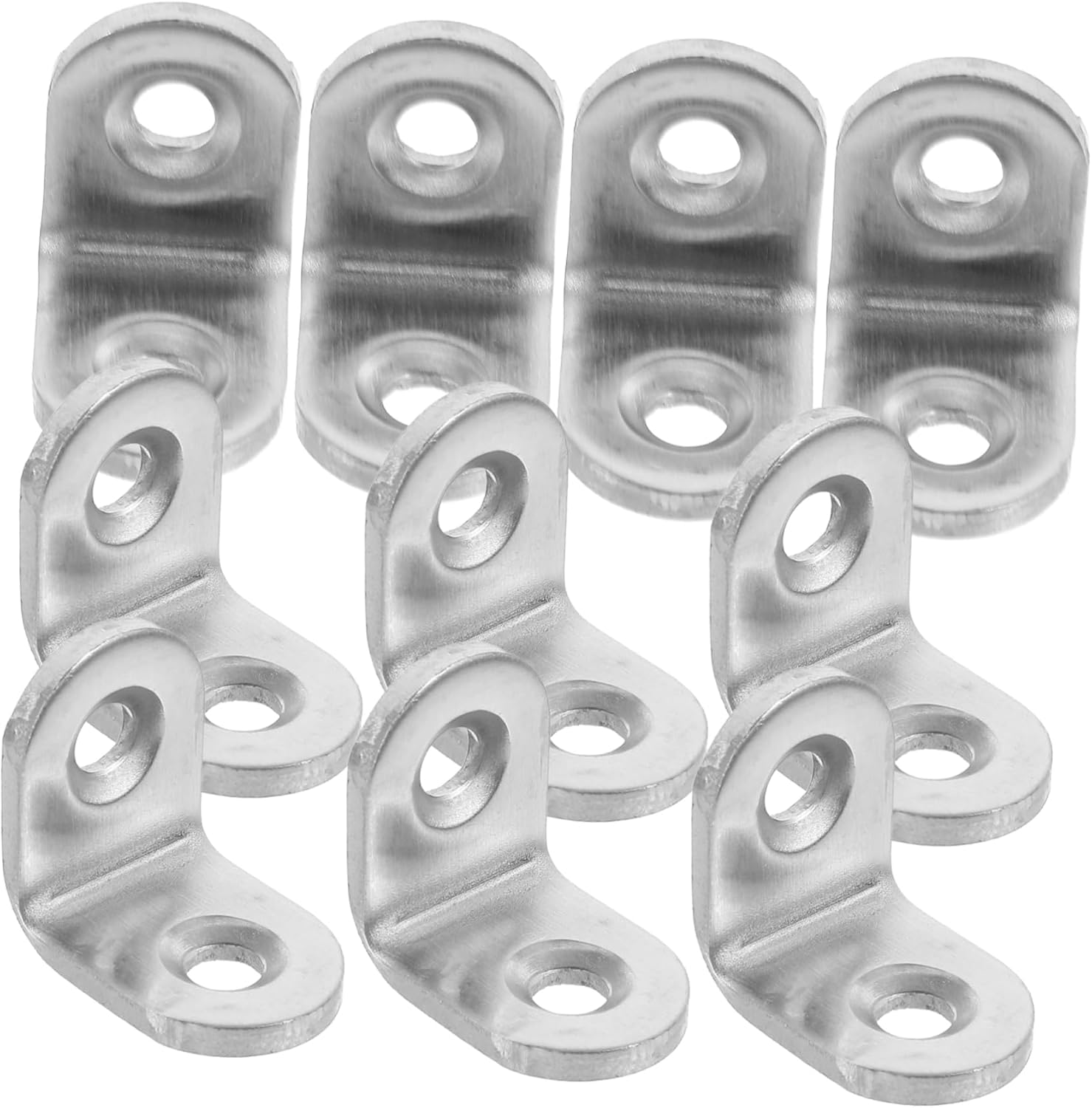 DOITOOL 10pcs Right Angle Shape Brackets Heavy Duty Corner Shelf Support for Furniture Easy Installation Brackets for Cabinets Shelves and More