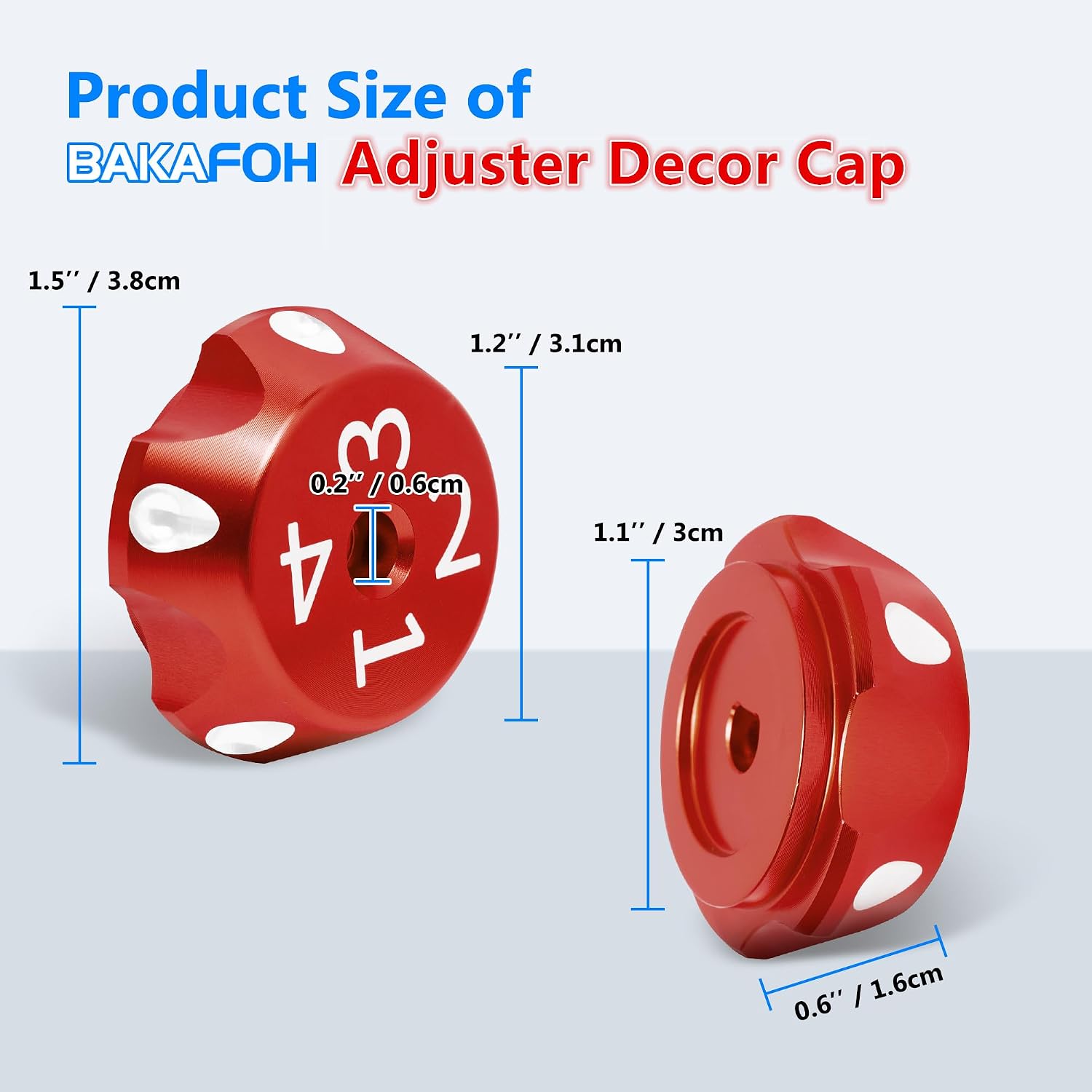 Aluminum Decor Cover Protector Rear Shock Suspension Dampness Setting Adjuster Decor Cap for Can Am Ryker 600 900/Rally Edition/Sport 2019+ Models Accessories