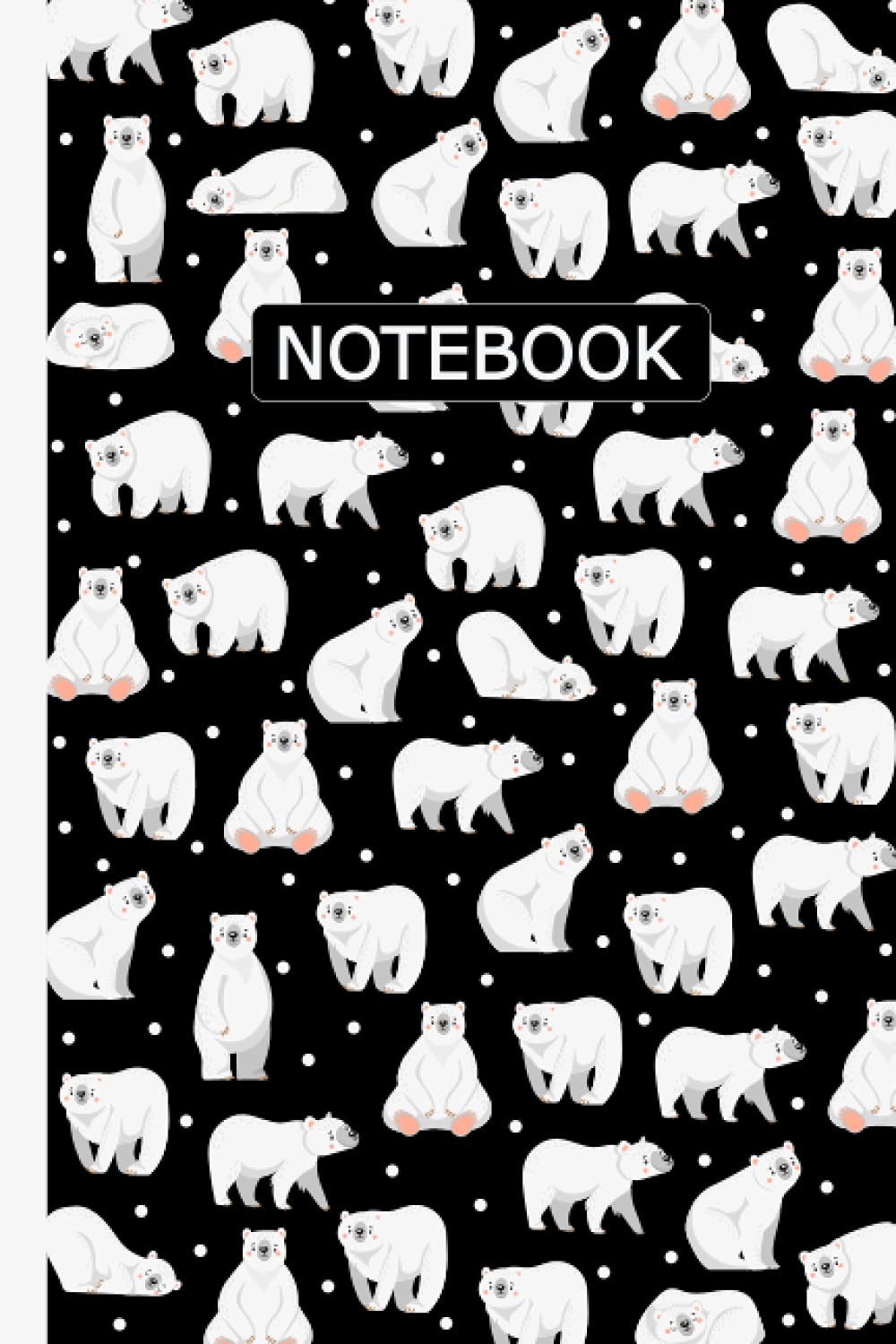 Polar Bear Notebook: Polar Bear Pattern Blank Lined Journal Notebook To Write Notes Password, Notepad, To Do Lists - 6"x 9" Inches - 100 Pages