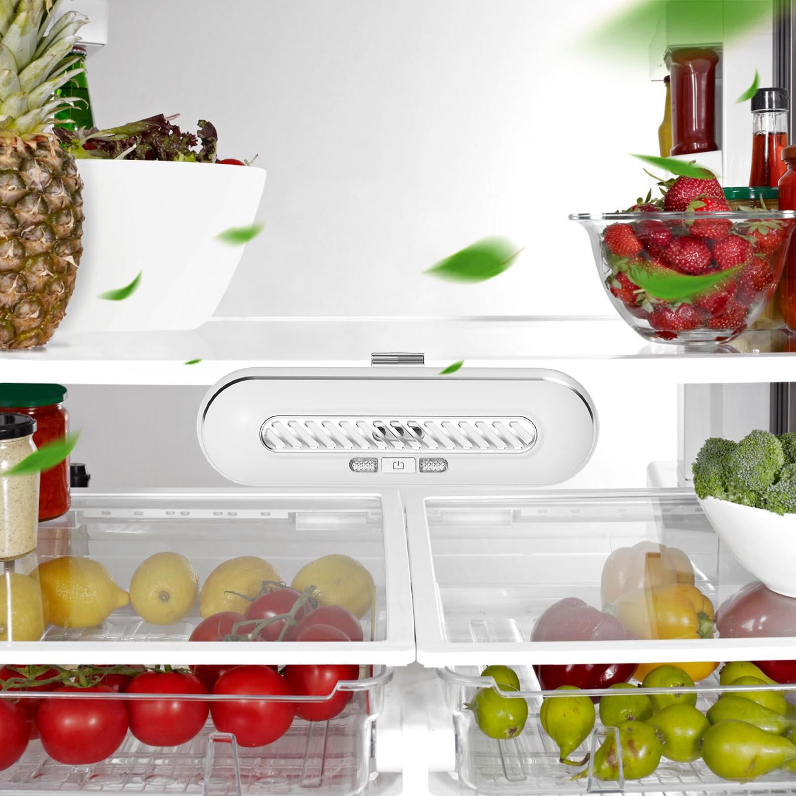 OzoFreshen Fridge Deodoriser, Compact Reusable Refrigerator Odour Eliminator, Freshness Extender for Fridge, Freezer, Closet & Car