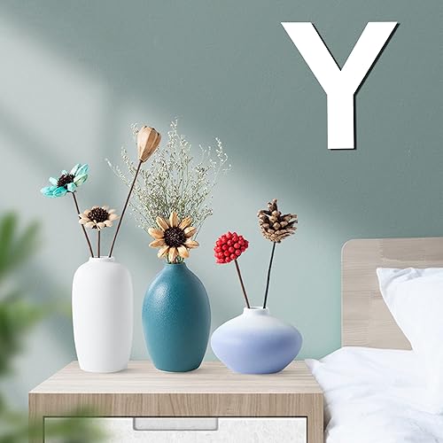 Vista 180 de Símbolo de madera de 12 pulgadas y letra grande de madera sin terminar de 1/4 de pulgada de grosor para manualidades, decoración de pared del hogar