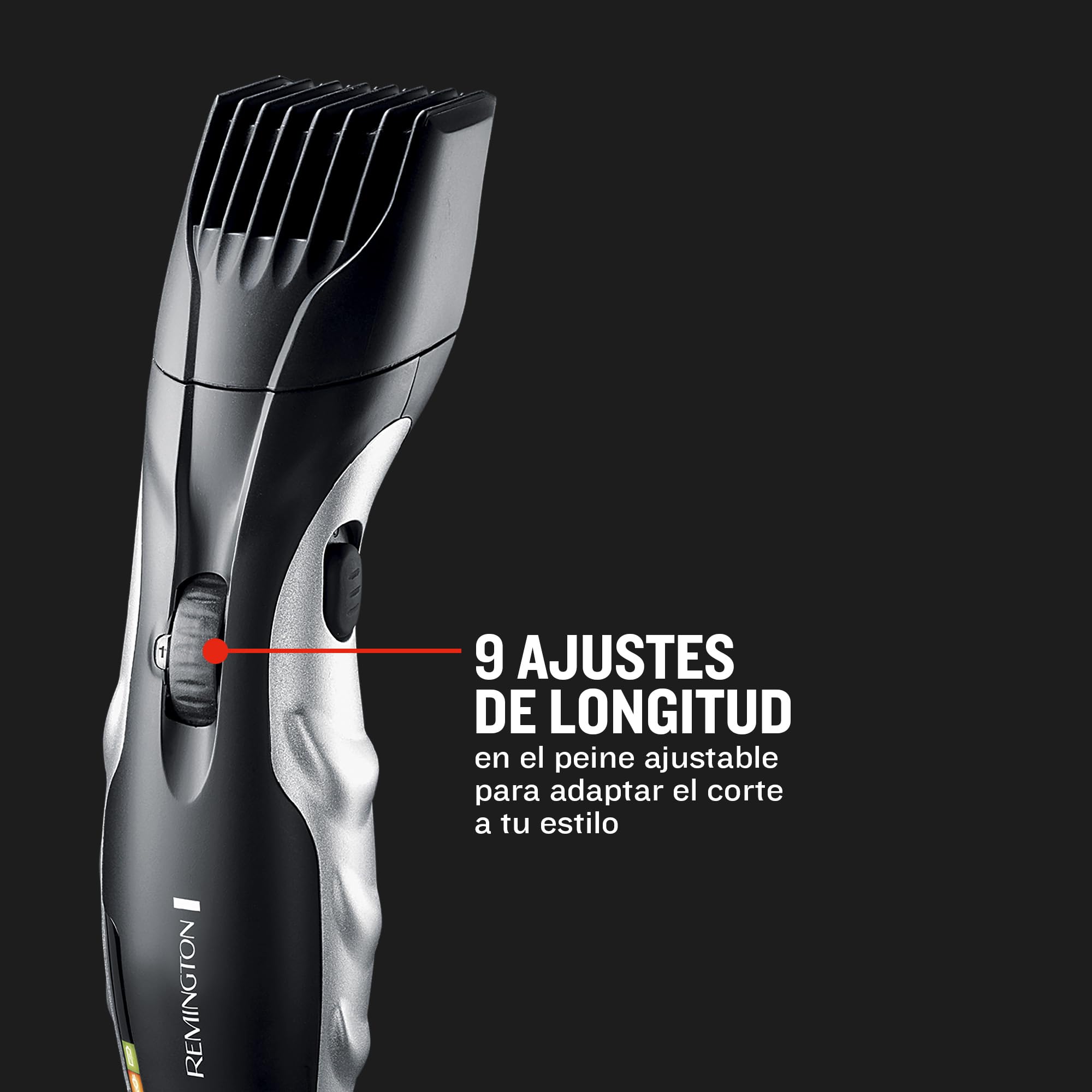 Remington Recortadora de Barba Ceramic Beard, Barbero con Cable e Inalámbrico, Cuchillas Cerámica, 9 Ajustes de Longitud, Rueda Zoom Ajuste de Longitud, 40 min Autonomía, Indicador Carga, MB320C