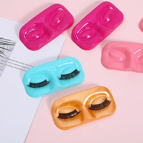 Miniatura 4 de 12 bandejas de almacenamiento de pestañas postizas, soportes de pestañas postizas, reutilizables, bandejas de pestañas compactas, organizadores de