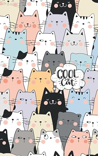 Cat Lover Notebook Journal fun "Cool cat" cover. 110 page blank lined journal. Funny cat books. Novelty items. Cat gift ideas. Unique gifts.