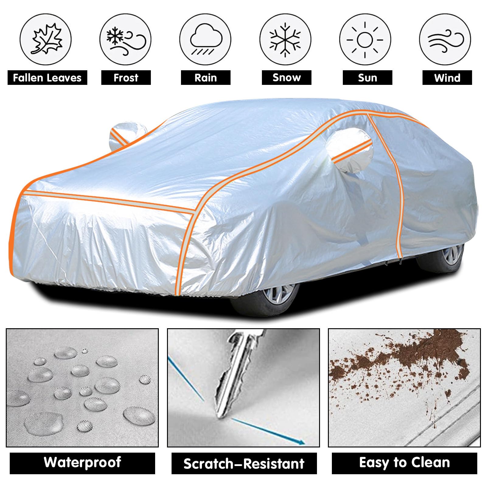 Copertura Auto Traspirante Per Rover Mini (1991-1996), Impermeabile Anti UV Anti Vento Antipolvere Telo Copriauto Da Esterno Con Borsa Portaoggetti