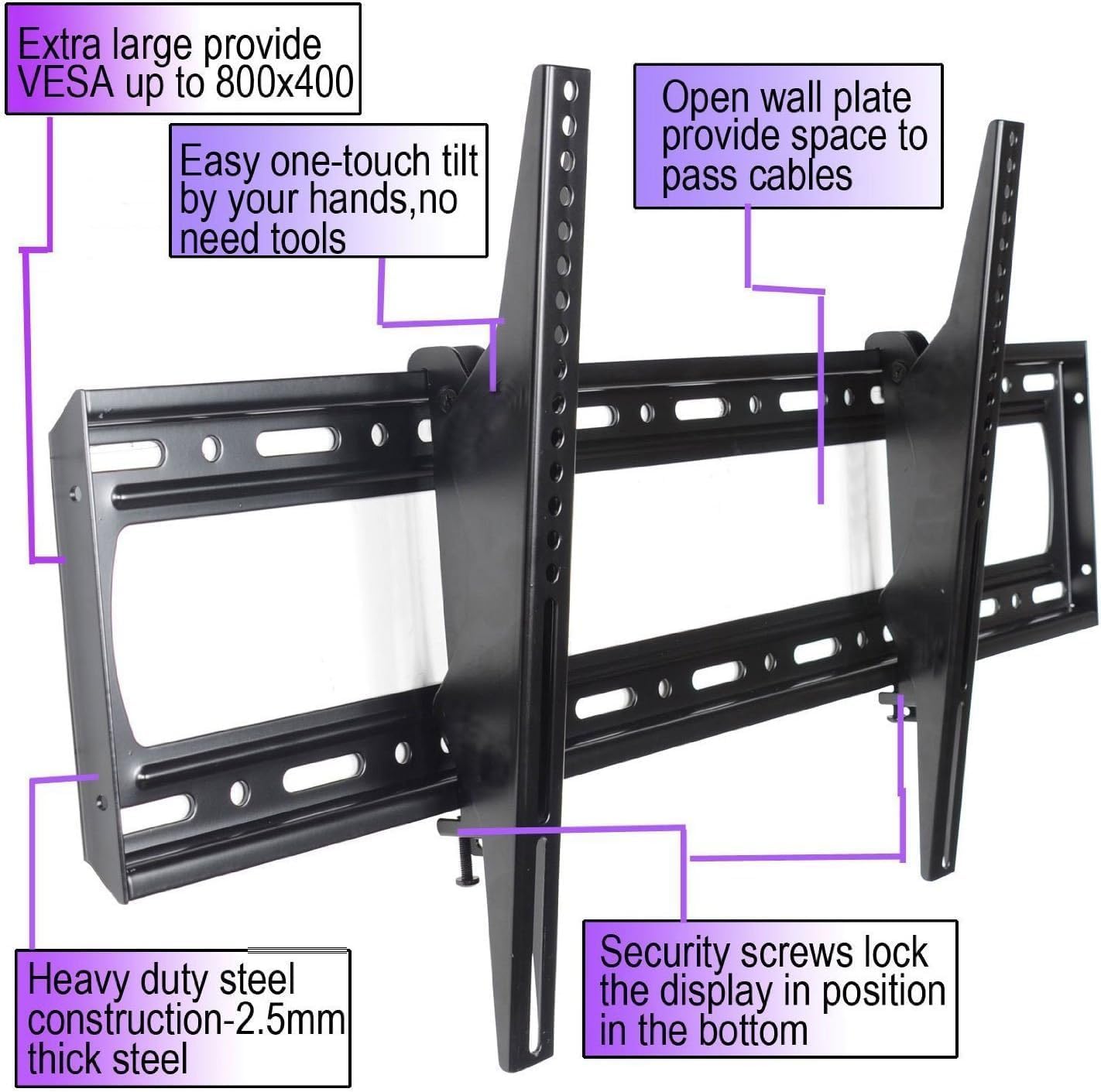 VideoSecu TV Wall Mount for Samsung UN55C7000 UN55C6500 UN55C6400 UN55C6300 UN46C7000 UN46C6400 UN46C6500 UN46C6300 UN46C5000 UN40C6500 UN40C6400 UN40C6300 UN40C5000 PN58C590 PN50C7000 TV MP804B