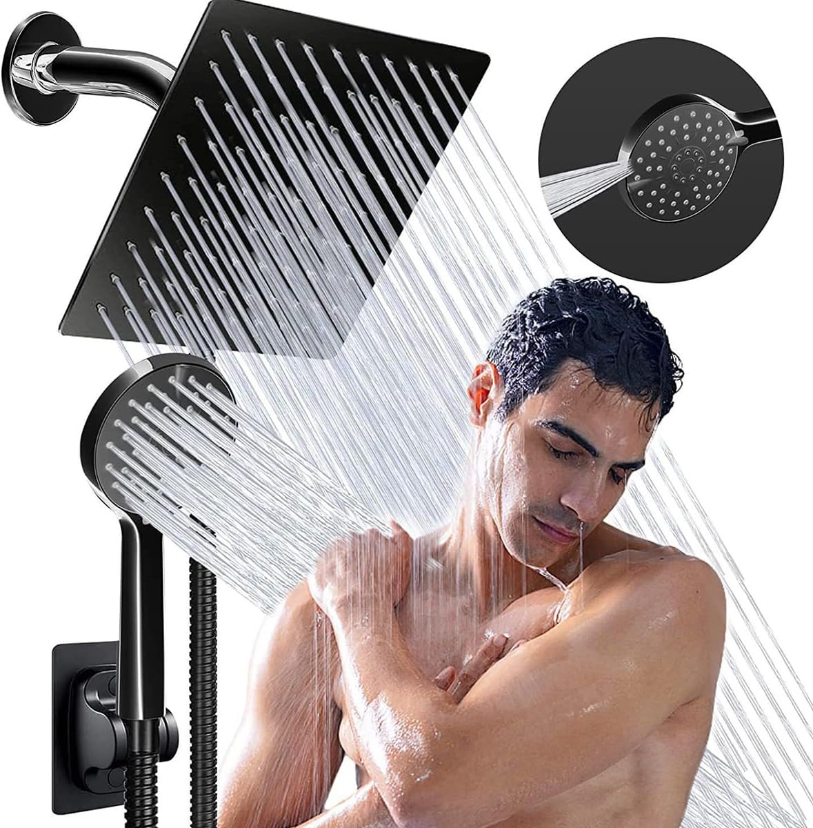 Regaderas para Baño,Combinación de Cabezal de Ducha Tipo Lluvia de Alta ...