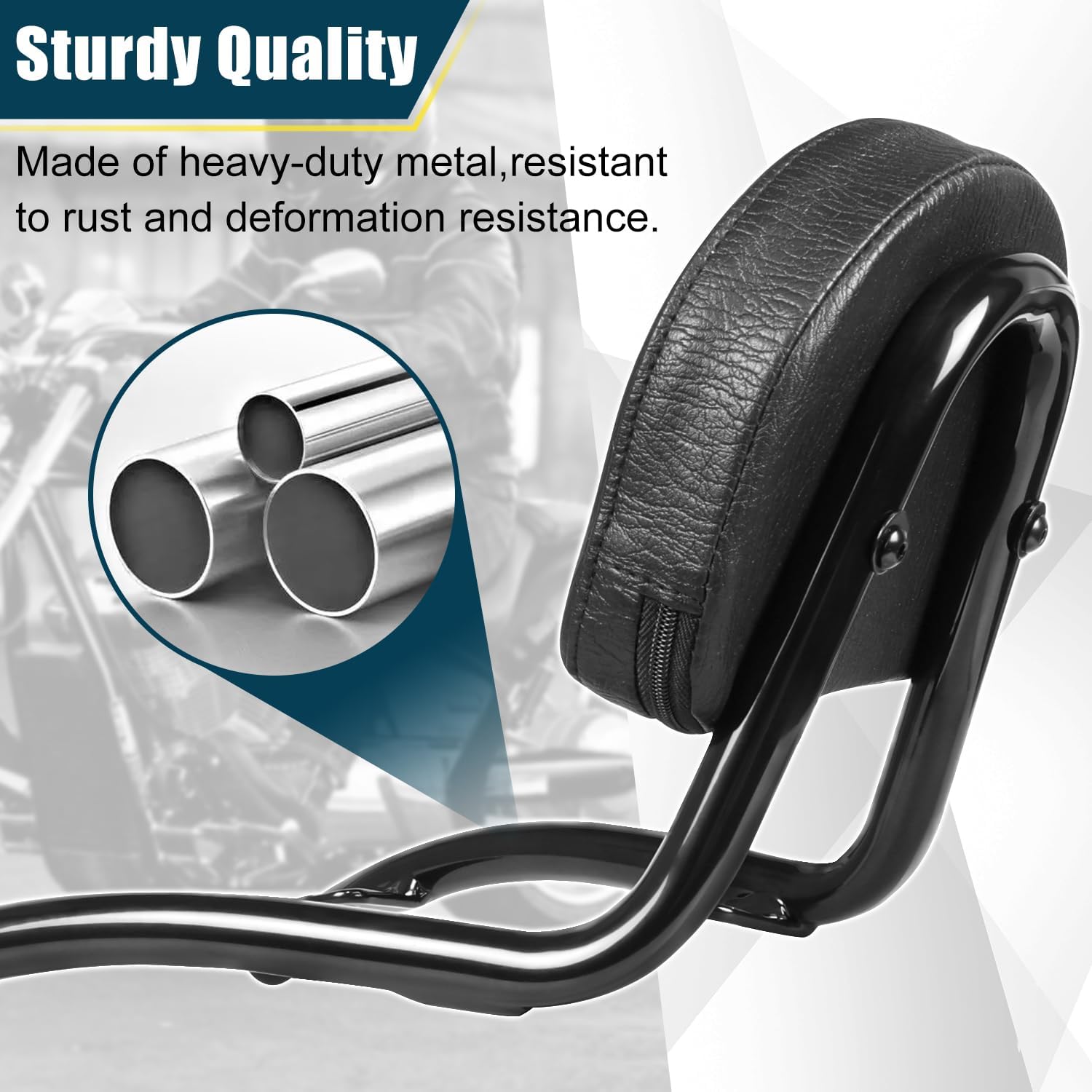 Motorcycle Rear Passenger Backrest Sissy Bar With Back Rest Cushion Pad Compatible With For Honda Fury VT1300CX VT1300 CX 2010-2025 Sissy Bar Backrest