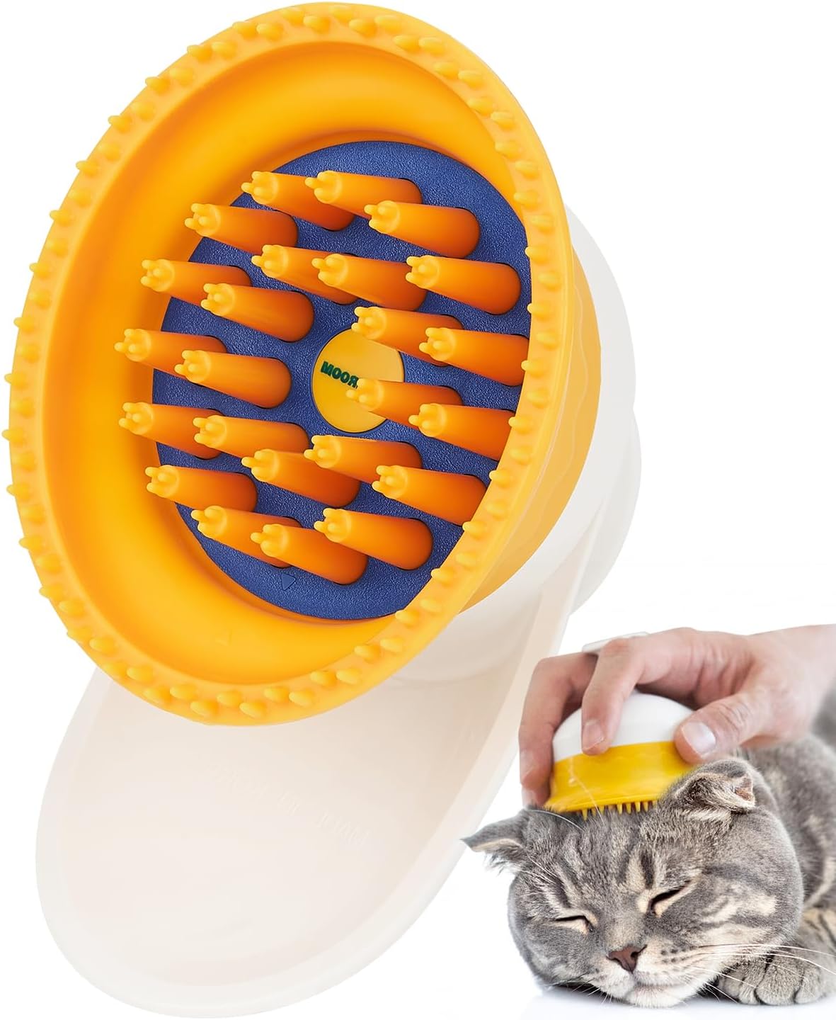 Silicone Cat Brush for Shedding – Gentle Grooming & Relaxing Massage, Light Deshedding Tool, Removes Loose Fur & Dander, Safe for Sensitive Skin, Cats, Dogs & Rabbits