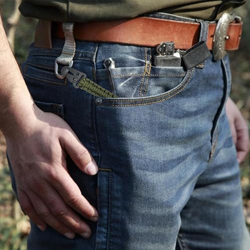 Miniatura 7 de yothchose Llavero de cuerda de paracaídas compatible con correa trenzada militar Apple Watch Fob Verde militar