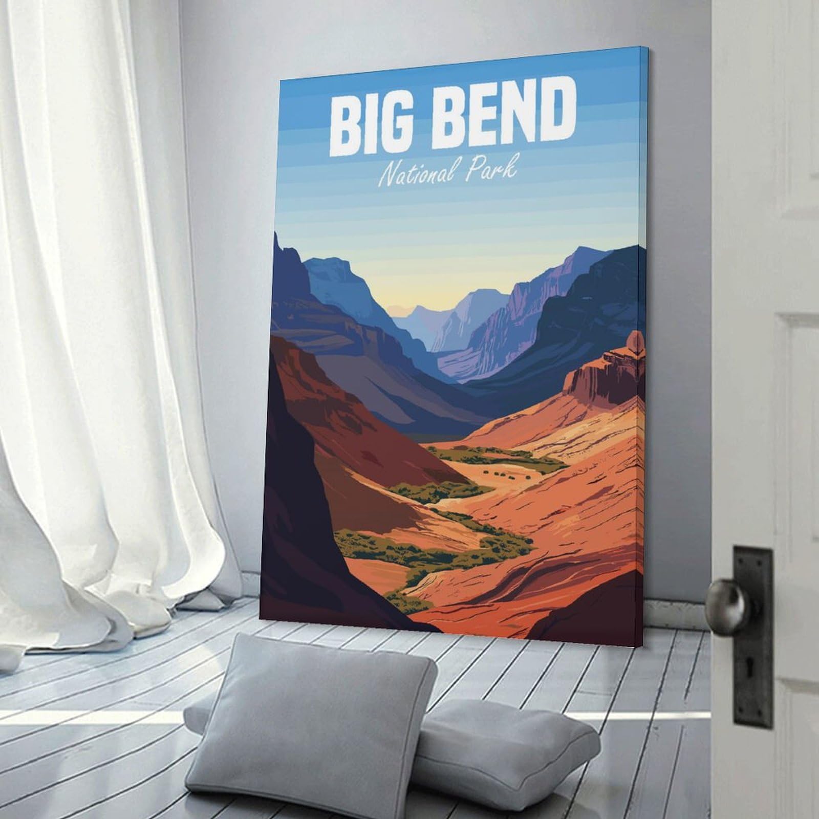 Junmoney Home Decor Wall Art Big Bend National Park(2), 20x30inch(50x75cm), for Flats, Guest Rooms Or Compact Rooms, Wall Decor with Flexible Room Appeal