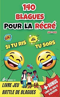SI TU RIS TU SORS Le livre jeu de blagues pour enfants: 140 Blagues et Devinettes courtes et drôles - idéal pour cultiver le plaisir de lire en s'amusant à la récré !