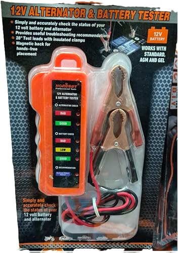 12V Alternator & Battery Tester with LED Indicators-450G