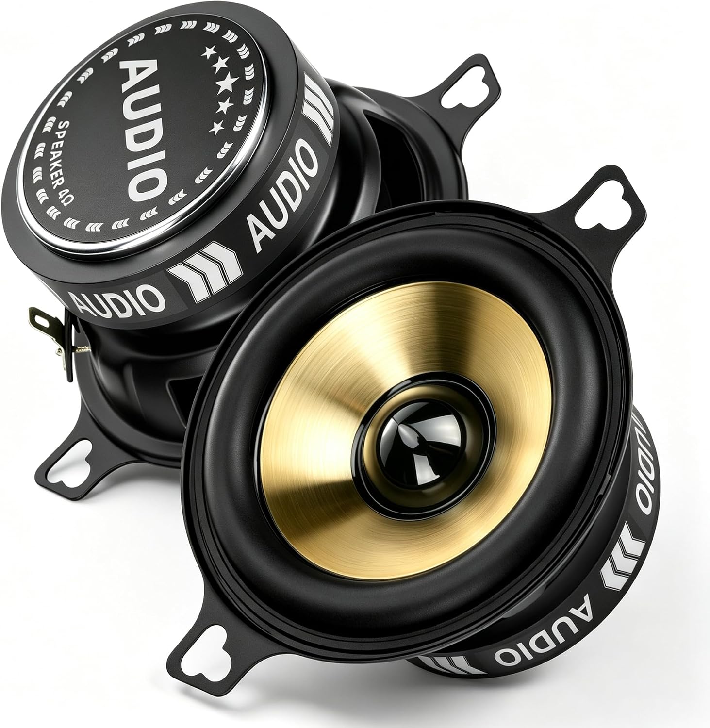 ALLOYSTRIKE 3.5 Inch Speakers, 600W Peak 4 Ohm Bullet Midrange