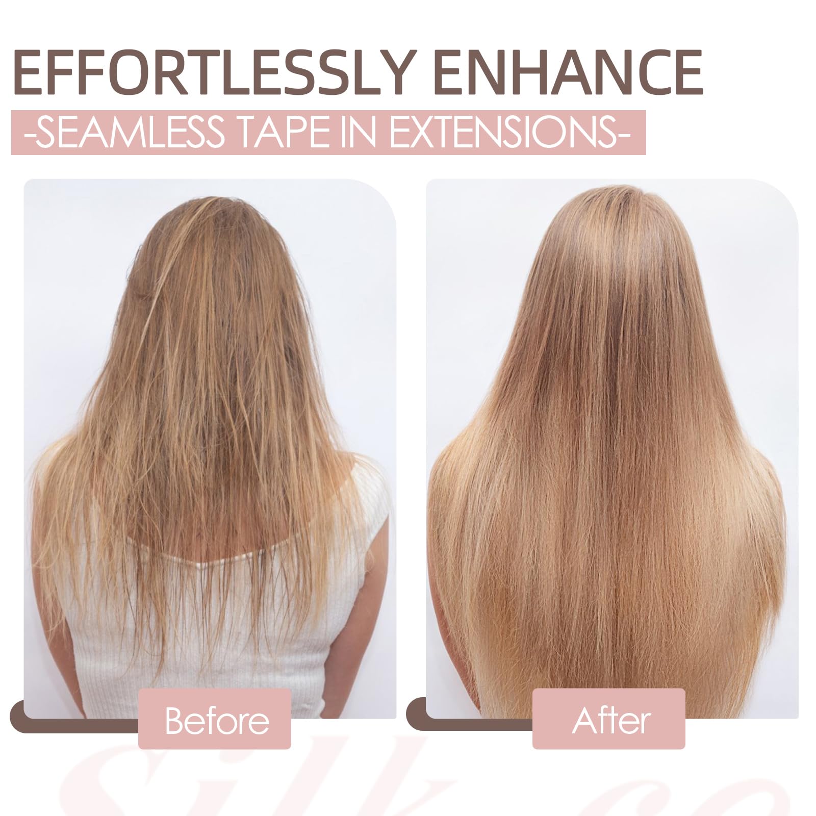Silk-co Extensions Echthaar mit Draht, Clip in Extensions 70g, Secrets Haarverlängerung Haarteil für Frauen 50cm #18RP613R Graublond mix Bleichblond