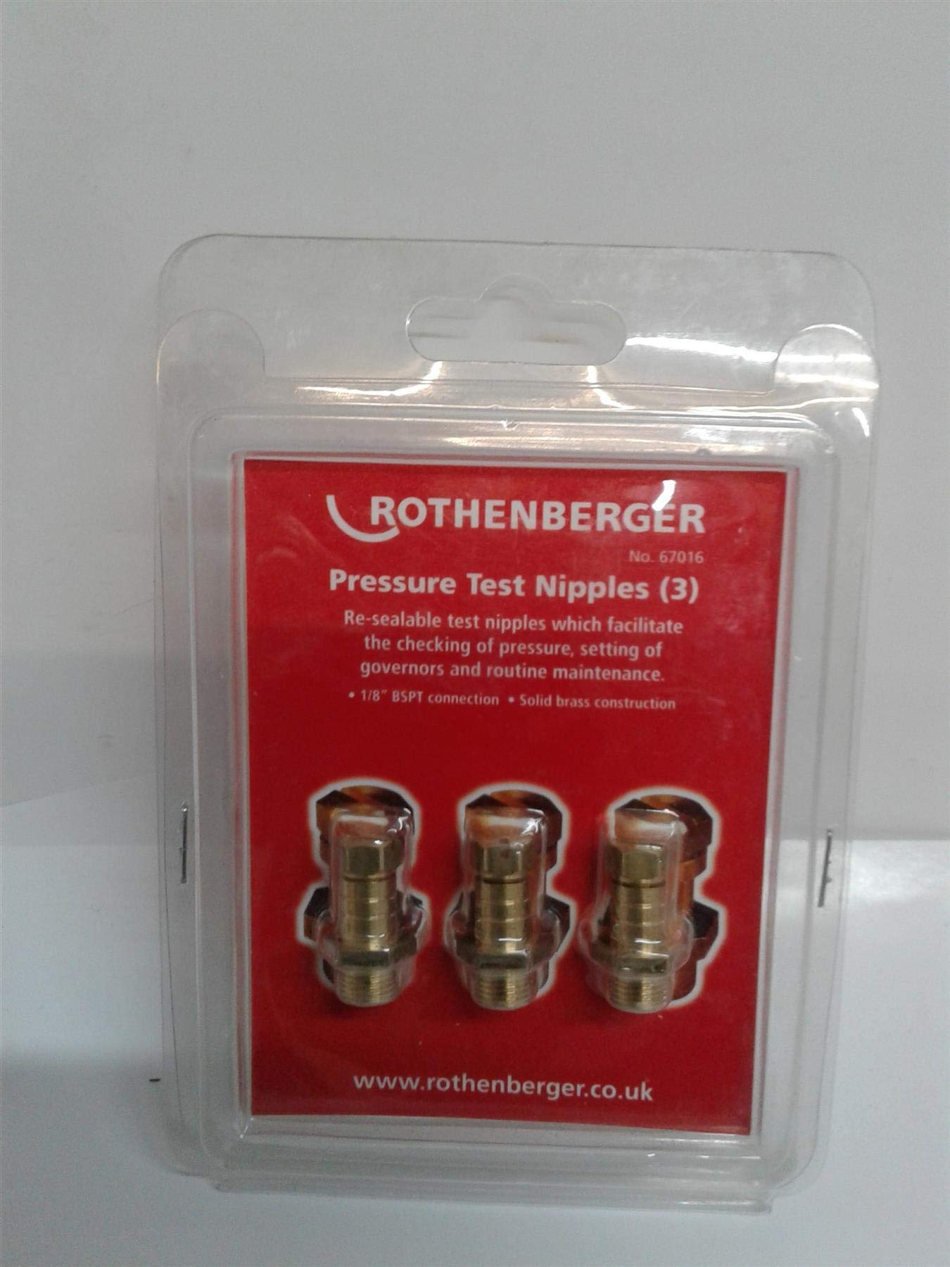 Rothenberger Pressure Test Nipples (Pack Of 3) - 1/8 Bsp