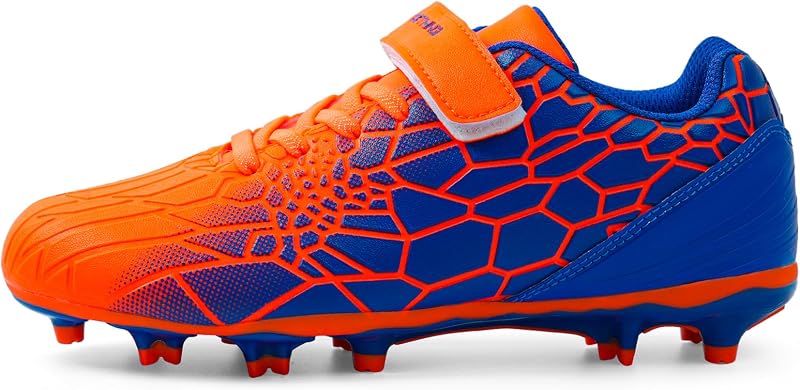 Kids Soccer Cleats for Boys Girls Soccer Shoes Firm Ground Youth Lightweight Athletic Training Football Cleats for Little/Big Kid