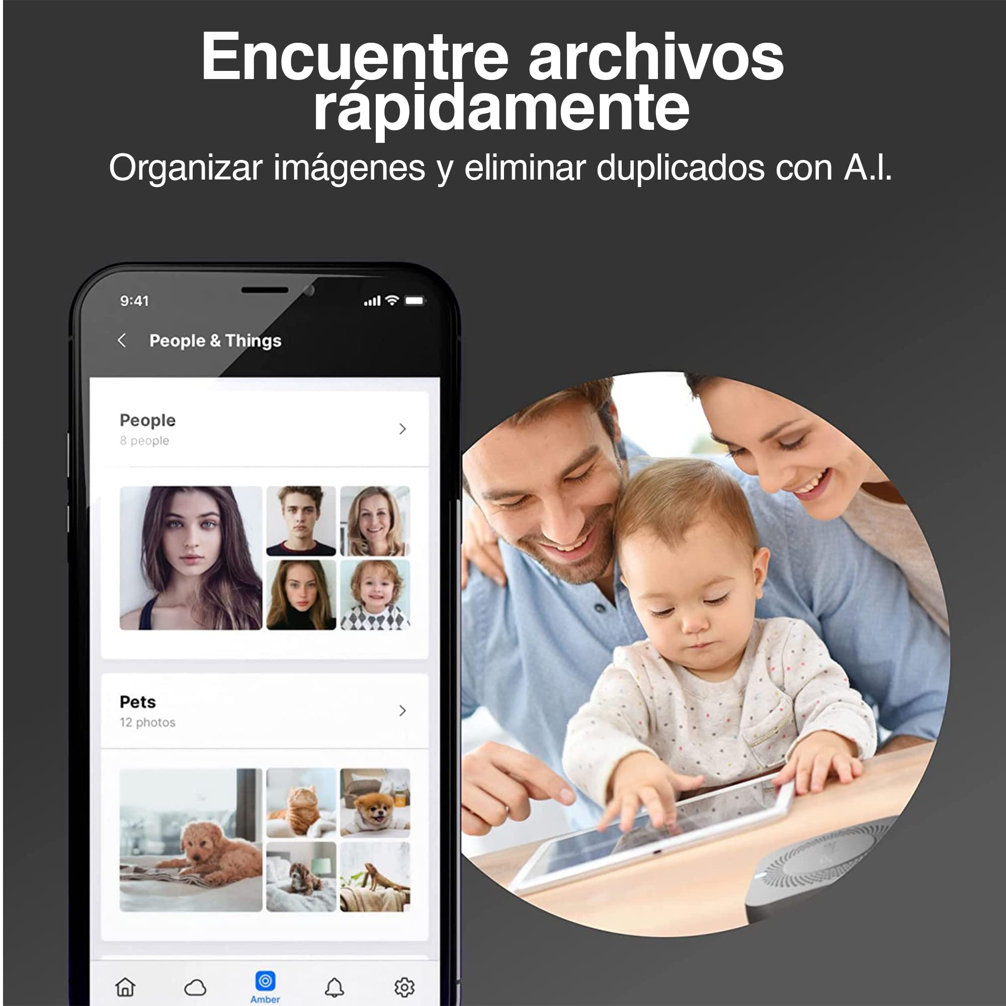Dispositivo Inteligente de Almacenamiento Personal en la Nube para Archivos Multimedia de Datos, SSD de Alta Velocidad Integrado de 512 GB con Almacenamiento USB