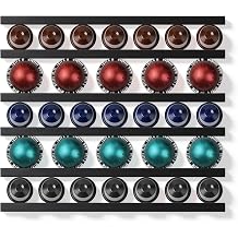 Coffee Pod Holder Wall Mount - 6 Pack Organizer Storage with Strong Adhesive Tape, Space Saving Countertop Coffee Capsule Holder Compatible with Keurig, Nespresso Vertuo & OriginalLine Pods Black