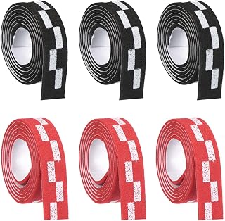 PATIKIL 18" Table Tennis Side Tape, 6 Pack Ping Pong Edge Tape Protect The Edges of Rubber and Blade for Paddles Racket, Red Black