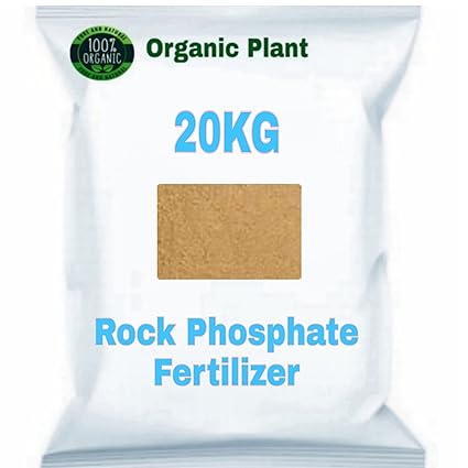 Organic Plant Rock Phosphate Essential Fertilizer All Purpose Powder for Fruiting and Flowering Plants (50Kg)