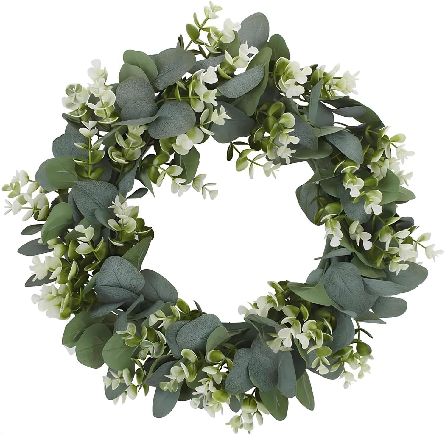 Ghirlanda Porta Primavera 45cm - Decorazione Porta Erba Sintetica, Per Natale E Festività, Verde - Foto 9