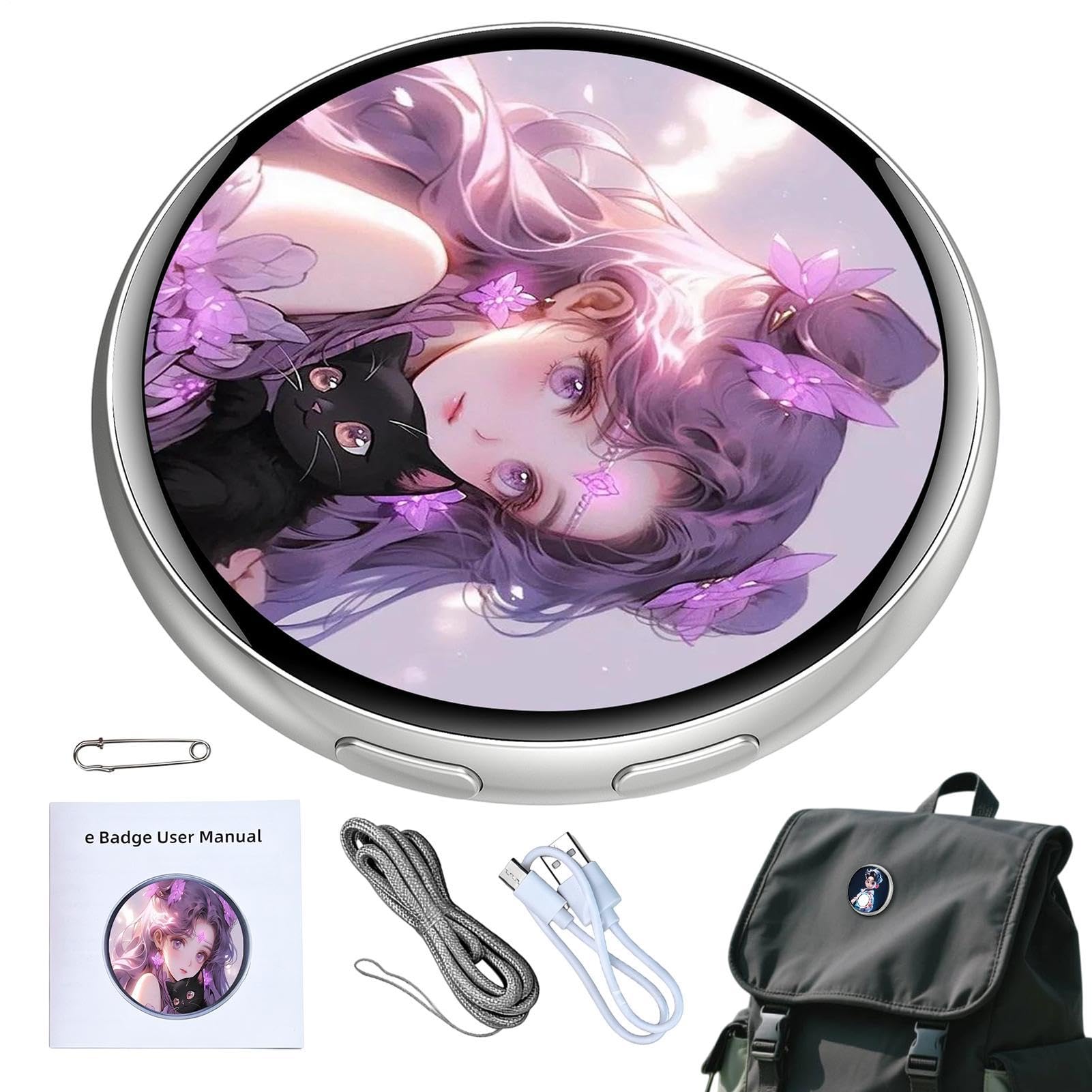 Insignia de anime inteligente con pantalla táctil HD recargable portátil 8