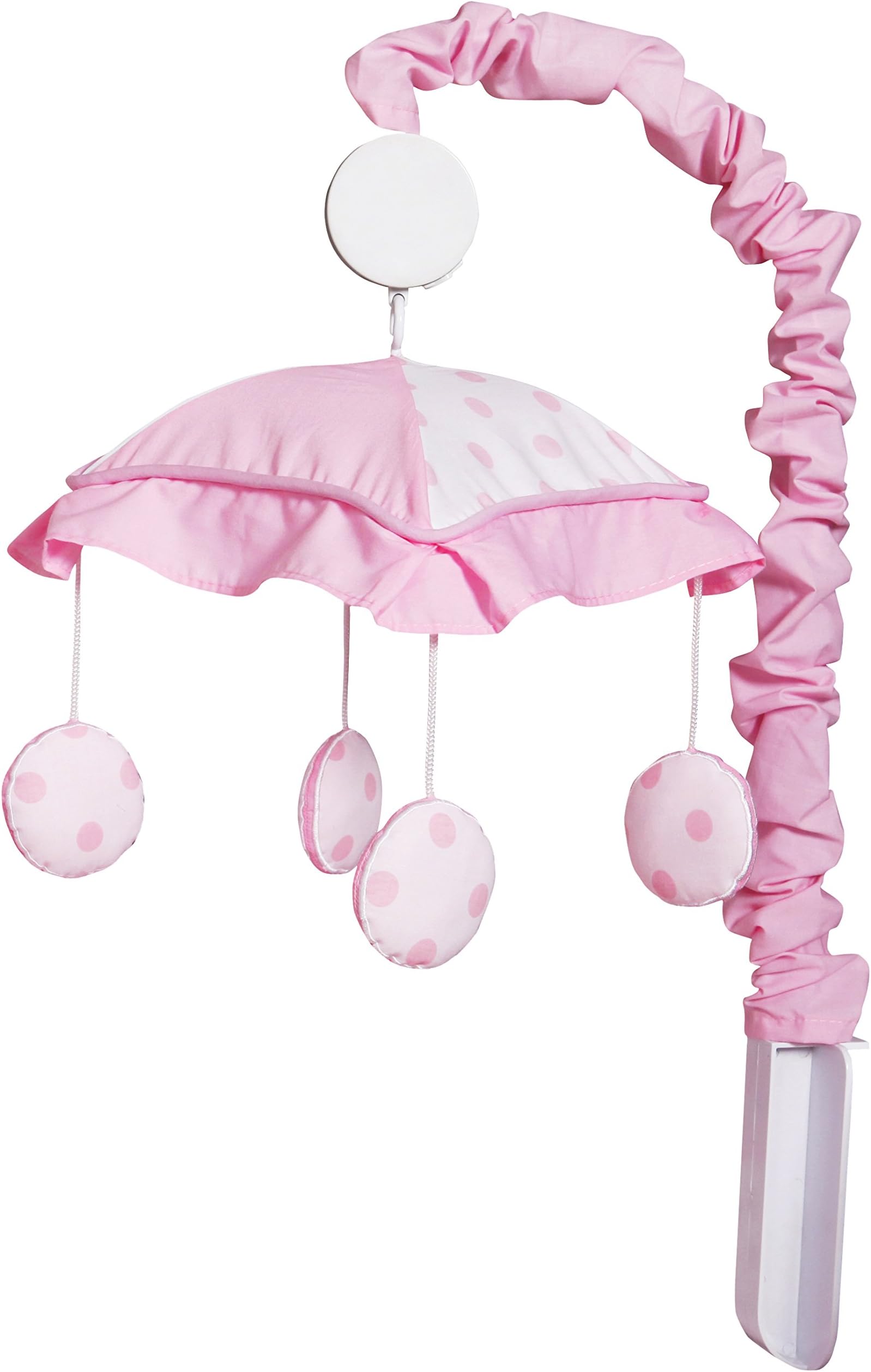 GEENNY OptimaBaby Pink Grey Chevron Musical Mobile