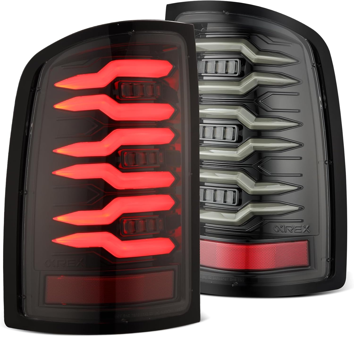 AlphaRex Tail Lights Compatible With 07-14 GMC Sierra LUXX-Series LED Alpha-Black