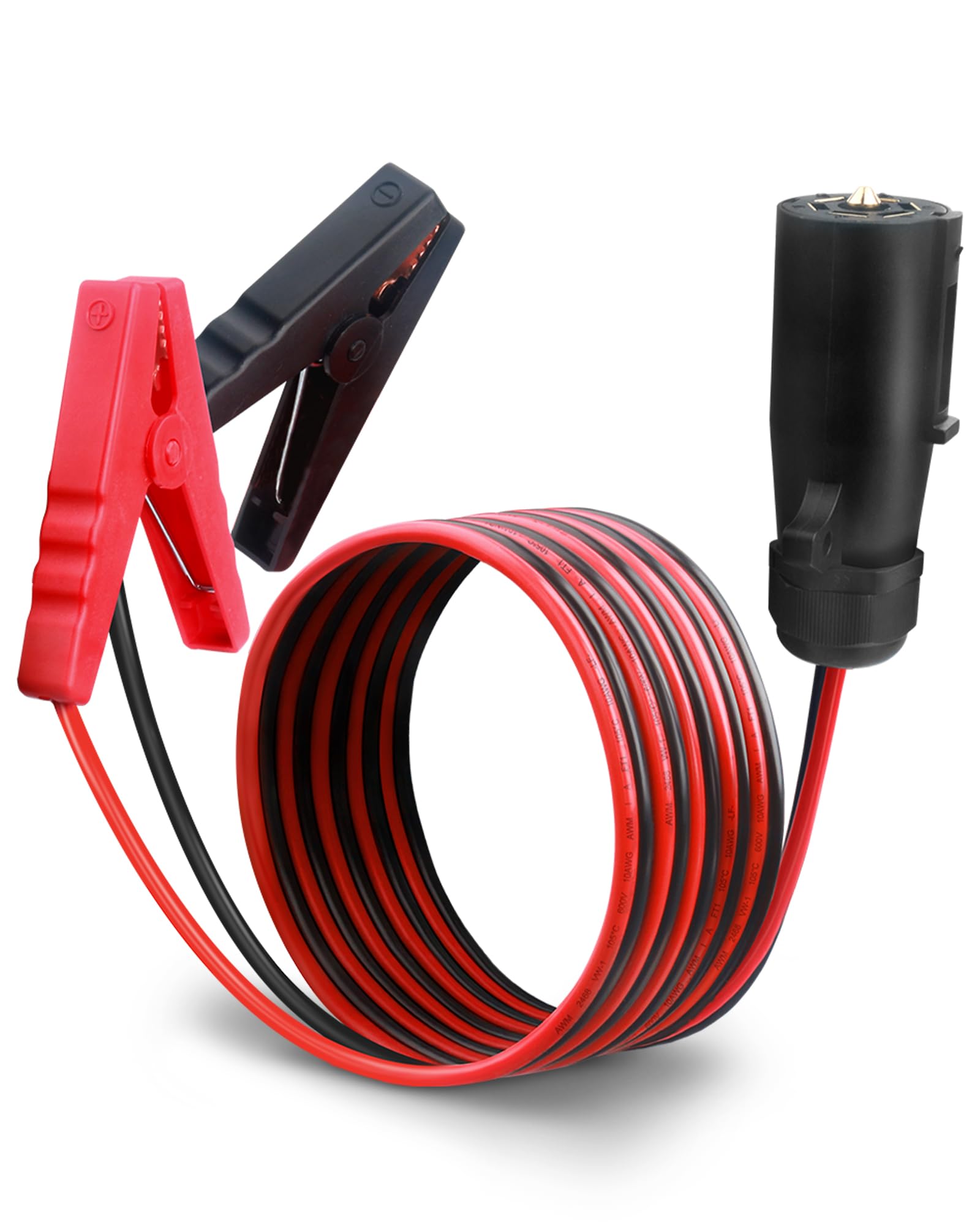 7 Way Trailer Plug to Alligator Clips Cable, 6.5FT