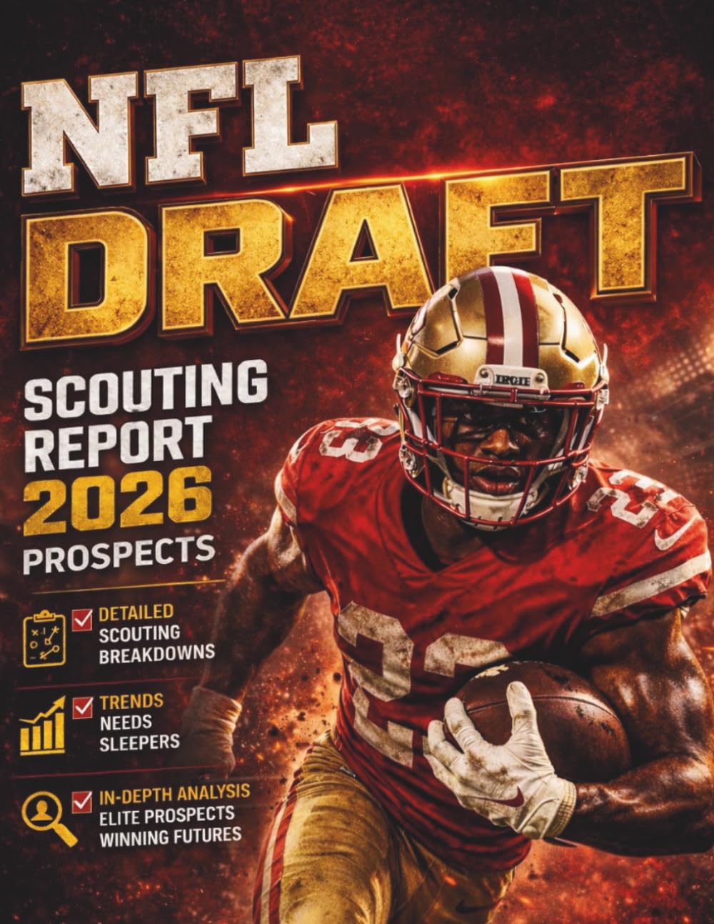 NFL Draft Scouting Report 2026: The Ultimate Guide to 482 Top Prospects with Key Stats, Advanced Metrics, Scouting Grades, Film Notes, and Ideal Team Fits