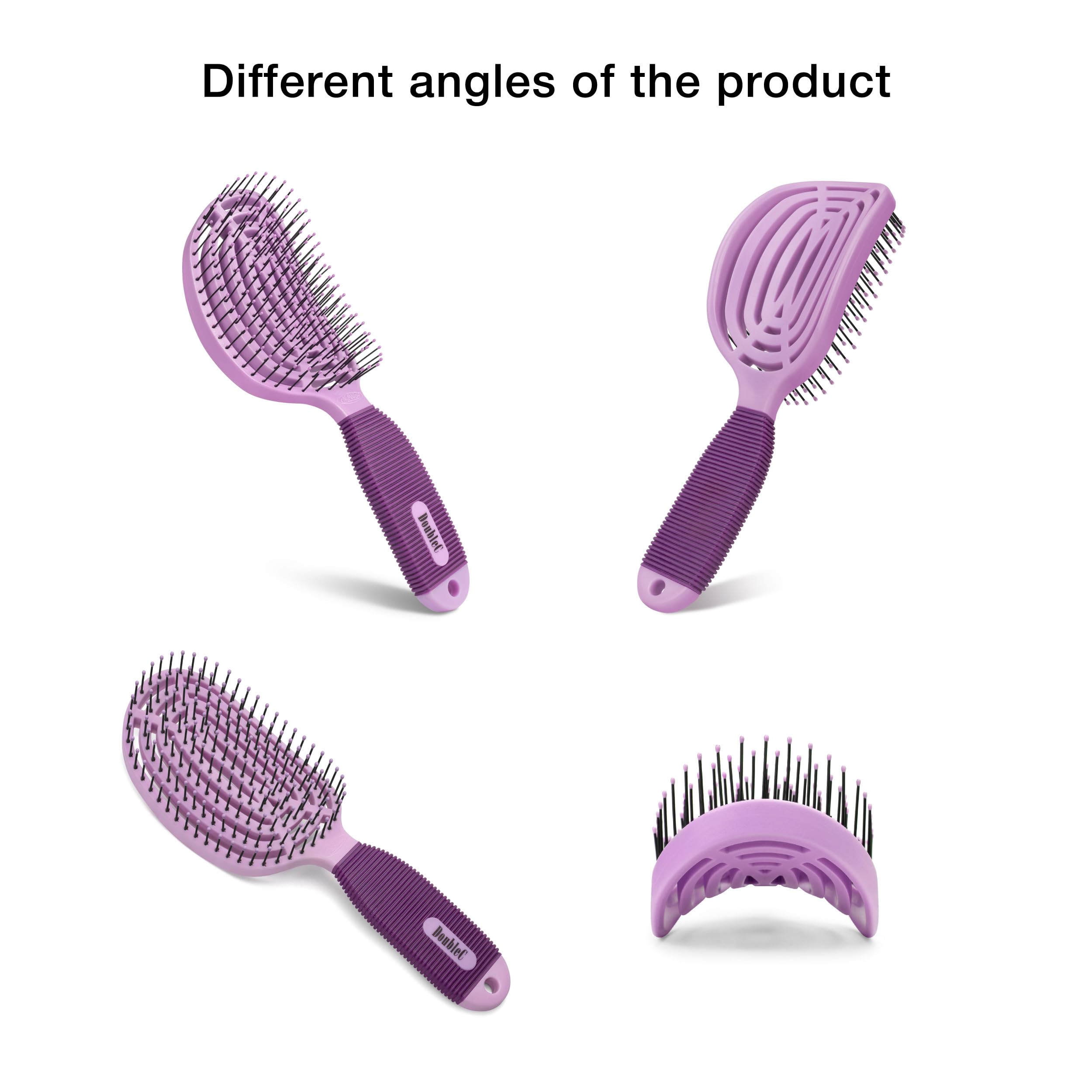 NuWay® DoubleC® - Cepillo desenredante para el cabello, el cepillo original para el cuidado del cuero cabelludo para el hogar, cepillo patentado de doble curvo para desenredar suavemente, peinado de