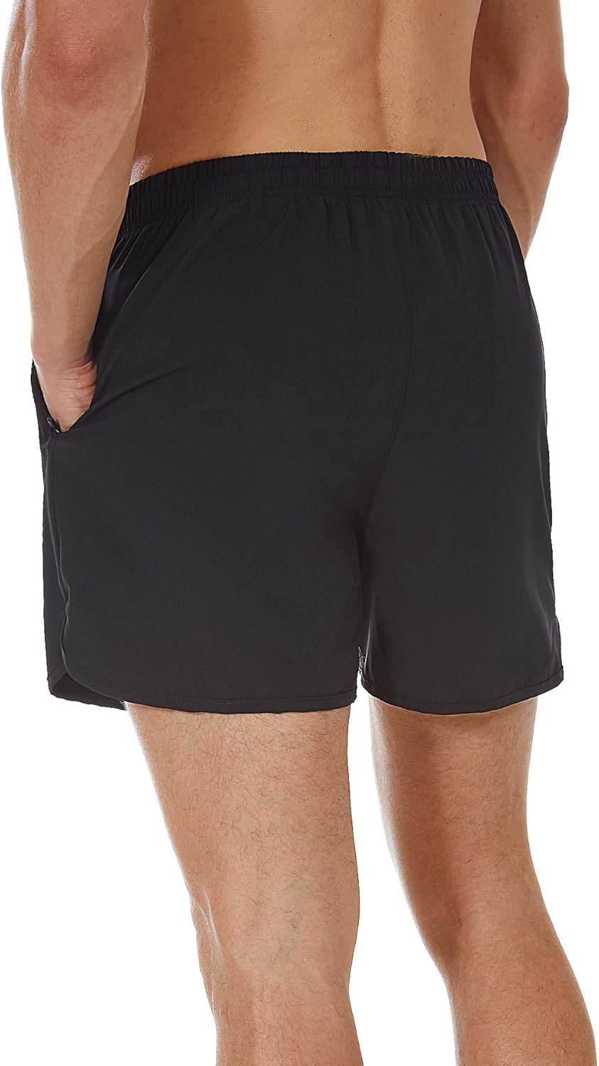 SILKWORLD Men's Running Stretch Quick Dry Shorts with Zipper Pockets(Pack of 2,3) - Image 3