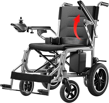 HomyKing Electric Wheelchairs for Adults, Foldable Electric Wheelchair, Lightweight Travel Motorized Wheelchairs for Seniors, Compact Folding Power Wheelchair, Fold Portable Mobility Scooter