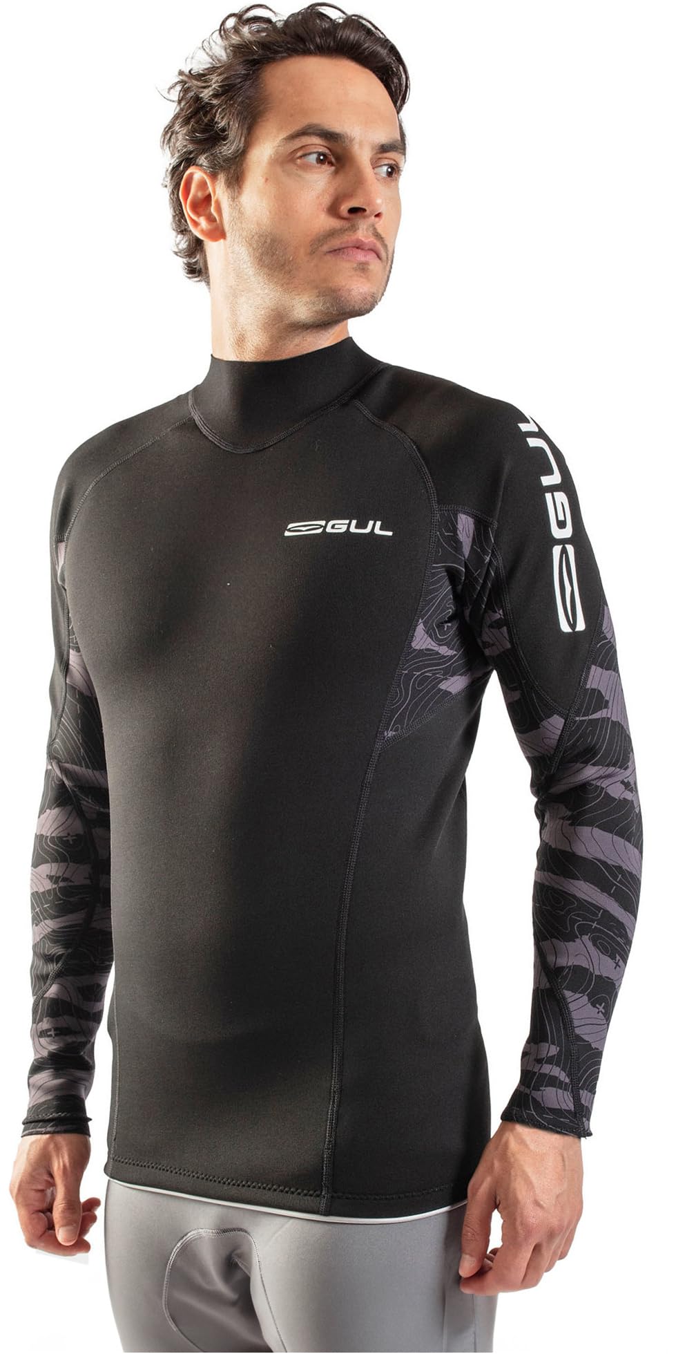 Gul Mens Response 1mm Thermo Top - Black Contour Camo - Thermal Warm Heat Layer Layers