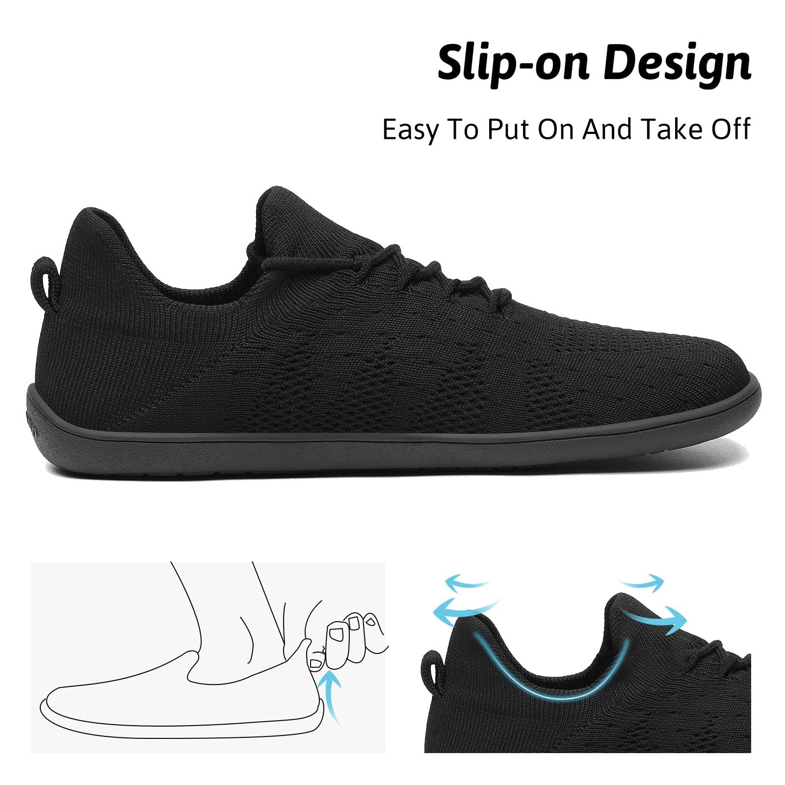 SAGUARO Knit Scarpe Piedi Nudi Uomo Donna Leggere Slip-On Sneakers Barefoot Scarpe Minimaliste Unisex Gr.36-48
