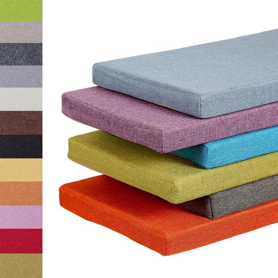 Miniatura 1 de YUURO Cojín de asiento de banco de tamaño personalizado para ventana de bahía, sofá columpio, sofá, patio, cómodo cojín de asiento de muebles de