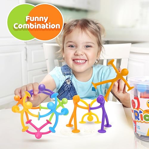 Miniatura 3 de Richtim Juguetes sensoriales de succión humanoide para niños paquete de 24 juguetes creativos de succión sin agujeros, juguetes sensoriales para