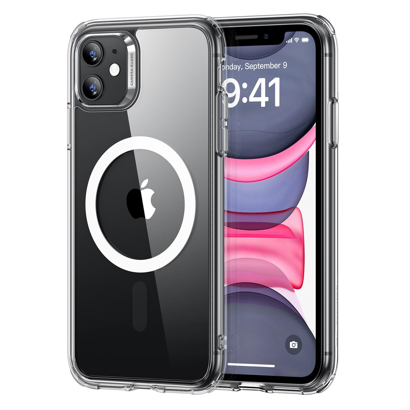 ESR Cover per iPhone 11, Compatibile con MagSafe, Protezione di livello militare, Resistente all'ingiallimento, Retro resistente ai graffi, Custodia magnetica, Serie Classic, Trasparente