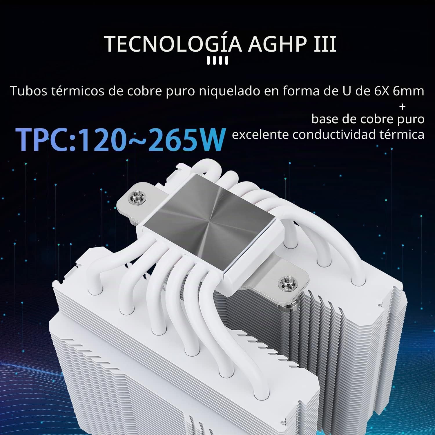 Thermalright PA120 SE ARGB Blanco Enfriador De Aire De CPU Blanco, EnTubos De Calor, Ventilador Doble TL-C12CW-S PWM De 120 mm, Tecnología AGHP, Para AMD AM4 /AM5 Intel 1700/115X/1200