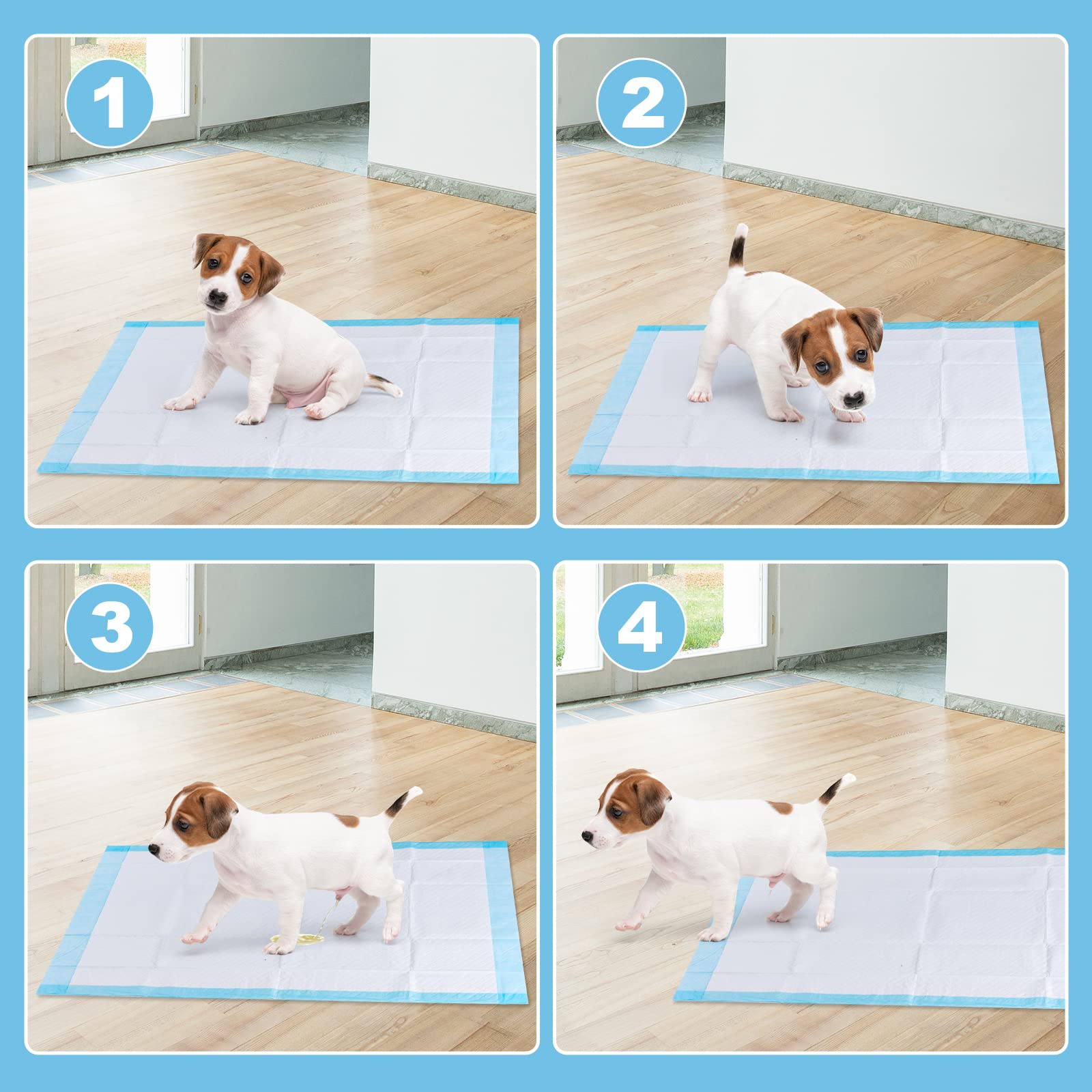 GOPLUS Lot de 150 Alaise pour Chien Jetable 60x90 CM Tapis Éducateur avec Surface Absorbant 5 Couches Anti-Fuite Imperméable