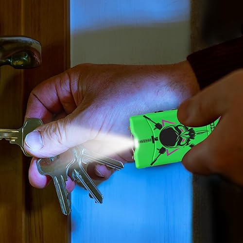 Miniatura 56 de FIGHTSENSE Mini pistola paralizante de 35 mil millones de súper resistente para defensa personal con linterna LED brillante, batería recargable