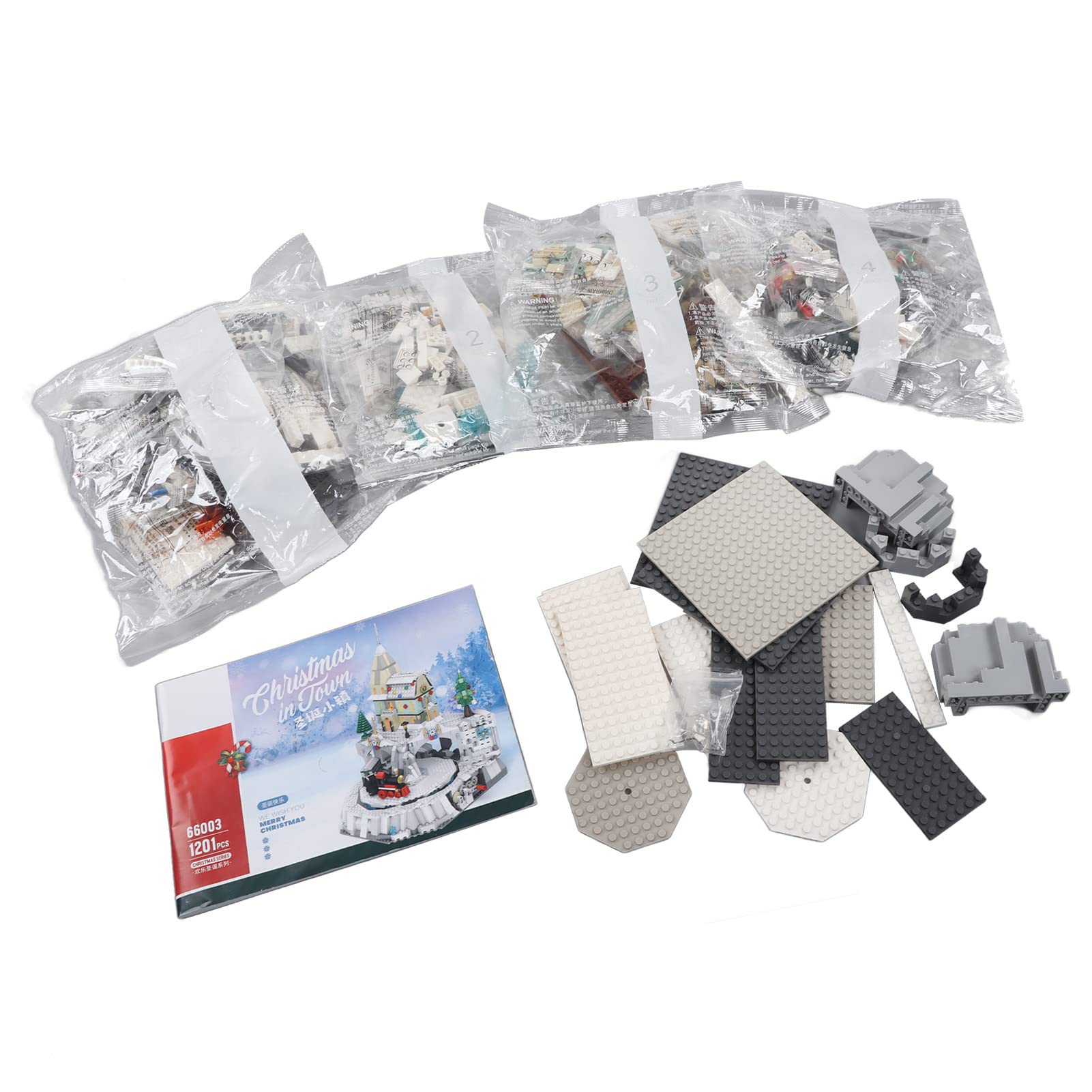 Weihnachtshaus-Baustein-Set, 1201-teiliger Umweltfreundlicher