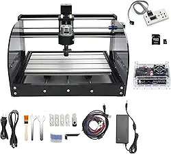 CNC 3018 Pro Max 3 eixos Desktop DIY Mini Madeira Router Kit PCB Gravador de Fresagem de PVC Máquina de entalhar GRBL Controle com controlador off-line Controle manual (3018 Pro Max com controlador offline)