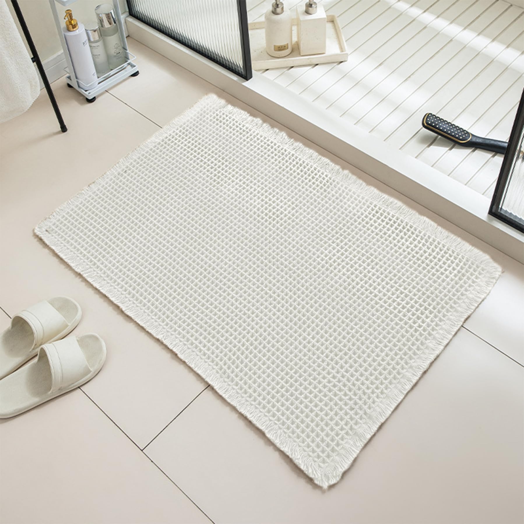 Tapis de salle de bain super absorbant antidérapant et lavable